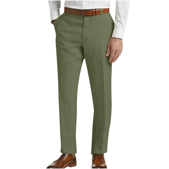 Ftwytp Men's Slim-Fit Stretch Trouser, Casual Stretch Chino Trouser Casual Formal Work Pants Comfort Outdoor Pants Chino Trousers with Pockets