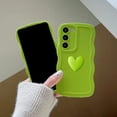 thumbnail image 2 of for Galaxy S23+ Plus Case 5G(6.6" 2023),Cute 3D Colors Love Heart Wavy Frame Full Protection for Samsung Galaxy S23+ 6.6" Soft TPU Shockproof Phone Cover for Women Girls,Green, 2 of 11