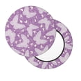 thumbnail image 2 of Balery Purple Butterflies Floral Fundas de asiento para taburete de bar redondo de tela de terciopelo ajustables que protegen de arañazos y manchas para sillas de 14 a 17 pulgadas.-14 inch, 2 of 7