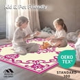 thumbnail image 4 of ODIKA 2'x3' Machine Washable Non-Slip Area Rug, Vintage Damask Ornate Scrollwork Throw High Traffic Rug, Pink, 393671, 4 of 5