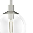 thumbnail image 4 of Hunter - Xidane 1-light Brushed Nickel, Mini Pendant Light, Dimmable, Mid Century Modern Style, Globe Shaped, for Bedrooms, Dining, Living Rooms - 19505, 4 of 8