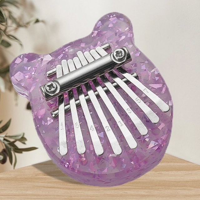 Mini piano de pulgar acrílico Kalimba compacto de 8 teclas, regalo exquisito para niños principiantes Likrtyny Para estrenar