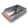 thumbnail image 1 of Large Stainless Steel High Sided Cat Litter Box with Pedal Filter for Multiple Cats Indoor, 1 of 7