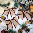 thumbnail image 3 of Dalrosia 12PCS Christmas Burlap Plaid Bow Christmas Buffalo Plaid Bow Christmas Decoration Bow for Christmas Tree Crafts Home Decoration, 3 of 6