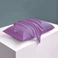 thumbnail image 5 of Zippered Satin Pillow Cases for Hair and Skin, Luxury King Hidden Zipper Pillowcases Set of 2, 20 x 36 Inches, Purple, 5 of 7