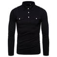 thumbnail image 3 of FASHIONWT Men Slim-fitting Combat Long Sleeve Henley Button Pullover Lapel Shirts, 3 of 6