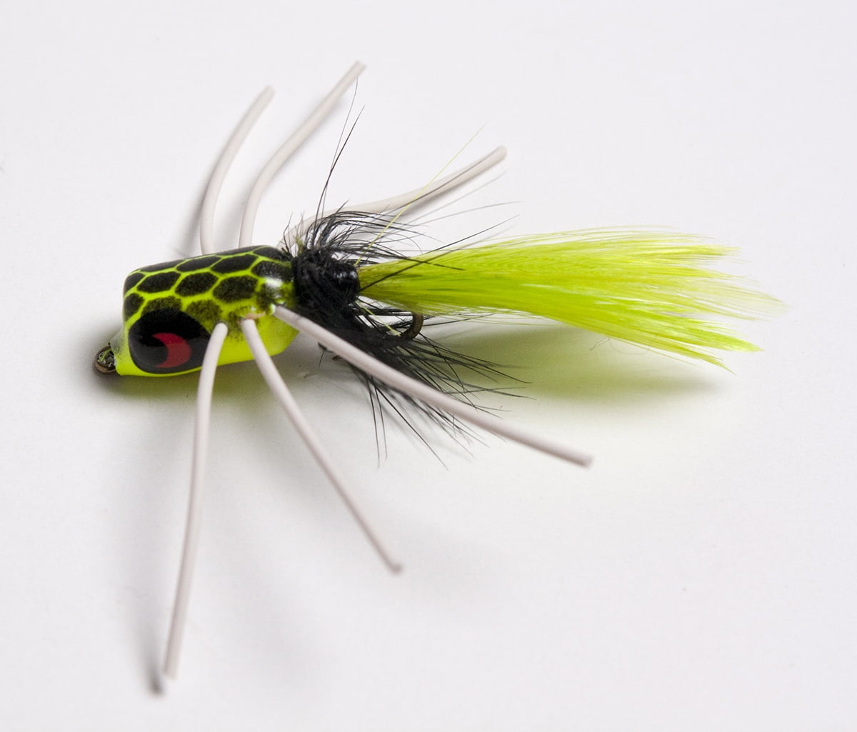 SIZE 10 FLY FISHING TROUT FLIES 3 X CHARTREUSE PEARL & WHITE CAT 