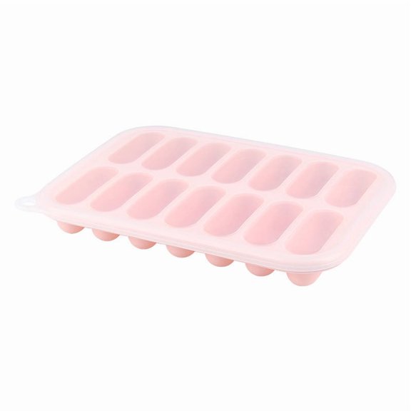Food Grade Silicone Ice Cube Tray With Lid, Stackable & Easy Release, Multi-Use For Coffee, Juice, Baby Food & Baking