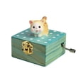 thumbnail image 2 of Caja de música de madera para madre/mamá Caja de música con de mano de madera Regalos ideales para el Día de la Madre/Cumpleaños/Día de San Valentín gato amarillo Salvador Dali Caja de música de madera, 2 of 5