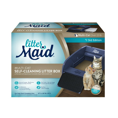 LitterMaid Mutliple Cat Self-Cleaning Litter Box, (Best Cat Litter For Littermaid)