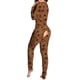 thumbnail image 5 of Pijama sexy para mujer, mono con botones en la parte delantera y trasera, con solapa en el trasero, ropa de dormir con botones para Halloween, 5 of 5