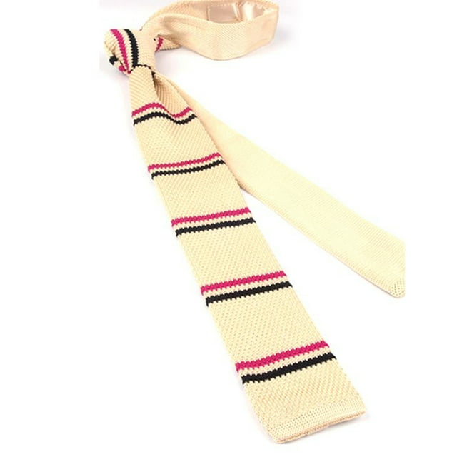 pitrice Cravate Mince pour Homme, Mince, Unie, Formelle, Tricotée