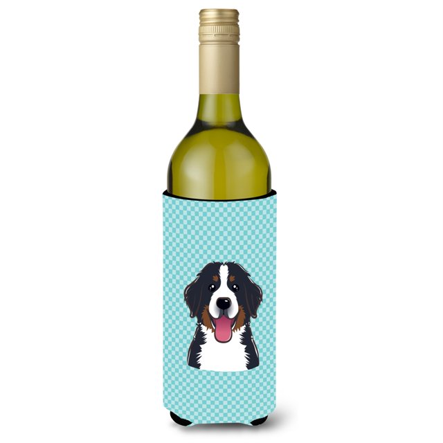 Tablero de ajedrez Blue Bernese Mountain Dog Botella de vino Aislante para bebidas Hugger BB1175LITERK Caroline's Treasures BB1175LITERK