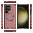 thumbnail image 4 of For Samsung Galaxy S25 Ultra Case Compatible with MagSafe Honeycomb Design TPU PC Phone Cover - Gree, 4 of 5