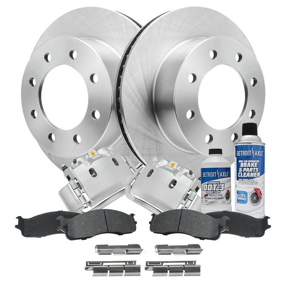 Detroit Axle - Front Brakes and Rotors Brake Pads Brake Calipers Replacement for Dodge Ram 3500