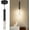 Black, variant on Modern Kitchen Island Pendent Lights Black Minimalist Ceiling Hanging Light Fixtures 3 Color 3000K/4500K/6500K Adjustable Height Mini Linear LED Chandeliers