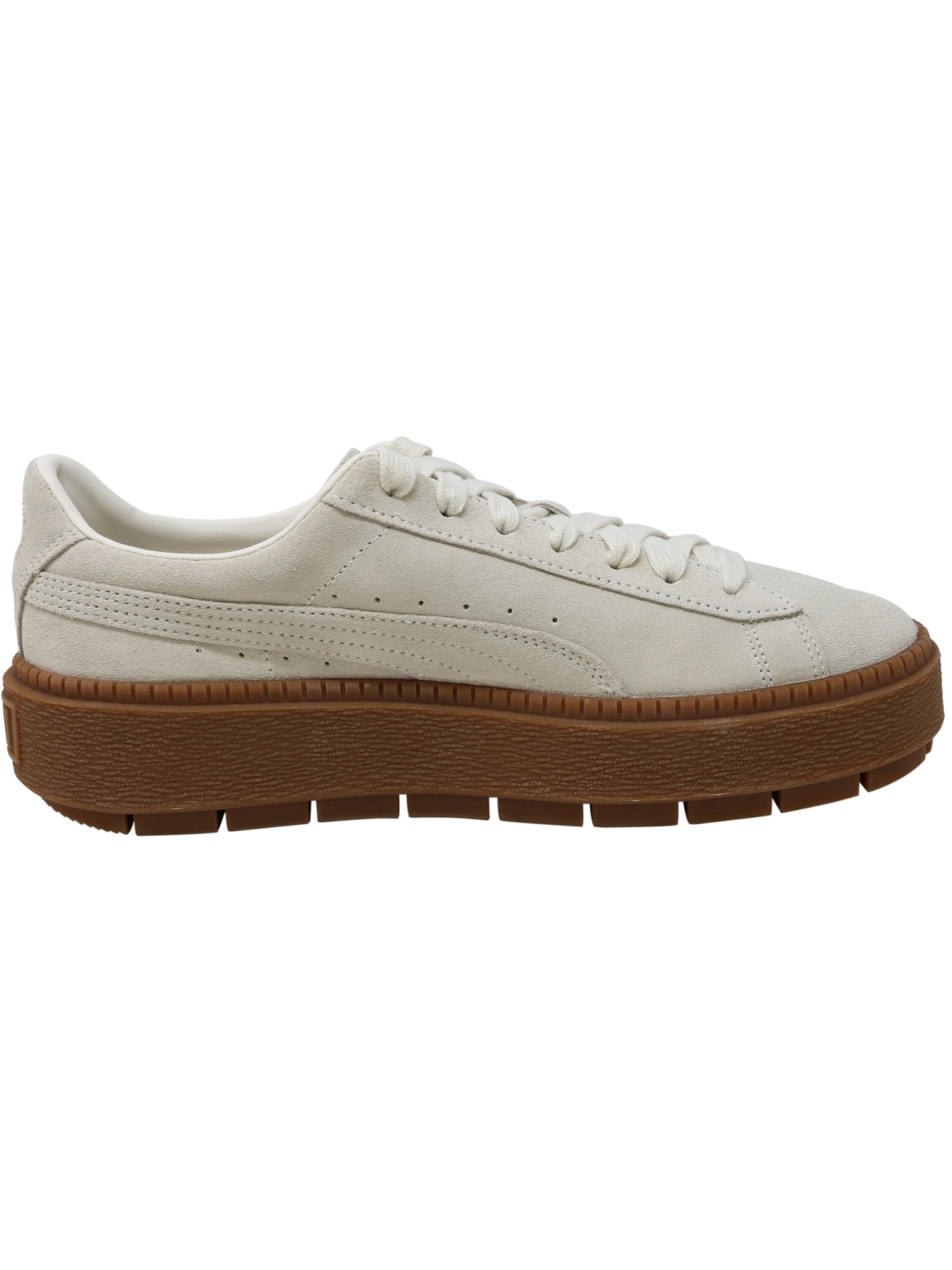 puma suede platform whisper white