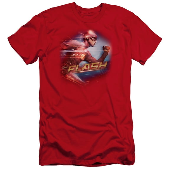 The Flash - Fastest Man - Premium Slim Fit Short Sleeve Shirt - XX-Large
