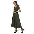thumbnail image 2 of Moomaya Long Bollywood Designer Kurti WoMen's Solid Maxi Kurta Front Slit Tops, 2 of 6