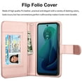 thumbnail image 6 of Takfox Moto G 5G 2024 Case, for Motorola Moto G Play 5G 2024 Wallet Case, PU Leather w Credit Card Holder Flip Cover [9 Card Slots][Kickstand] Magnetic Detachable Hard Case & Strap -Rose Gold, 6 of 9