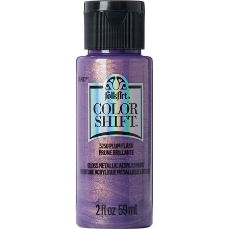 UPC: 0028995052507 | FolkArt Color Shift Acrylic Craft Paint Gloss Finish Plum Flash 2 fl oz