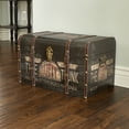 thumbnail image 3 of Household Essentials 22" TOTTY Vintage Storage Trunk, Green and Black, 3 of 11
