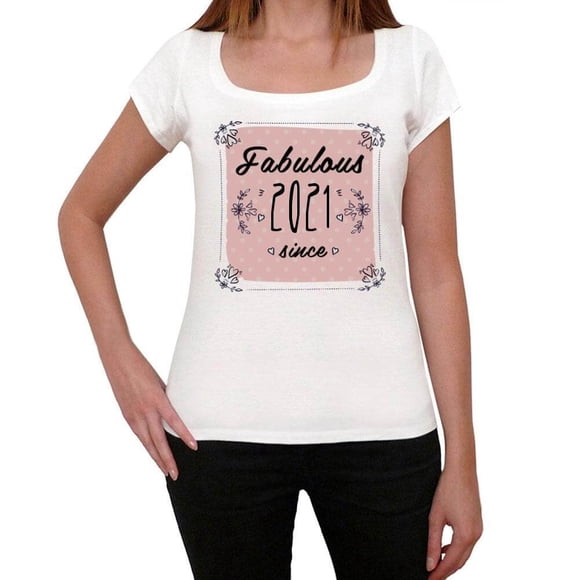 Women's Graphic T-Shirt Fabulous Woman Since 2021 3rd Birthday Anniversary 3 Year Old Gift 2021 Vintage Eco-Friendly Ladies Short Sleeve Novelty Tee