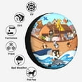 thumbnail image 6 of Kdxio Animals on Noah's Ark Floating for Tire Cover Wheel Protectors Tyre Covers Weatherproof Wheel Covers Universal Fit for Trailer Rv SUV Truck Camper Travel Trailers 15 inch, 6 of 8