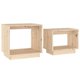 thumbnail image 1 of Mesas de café Nesting VidaXL de madera maciza de pino, juego de 2, color marrón, 1 of 5