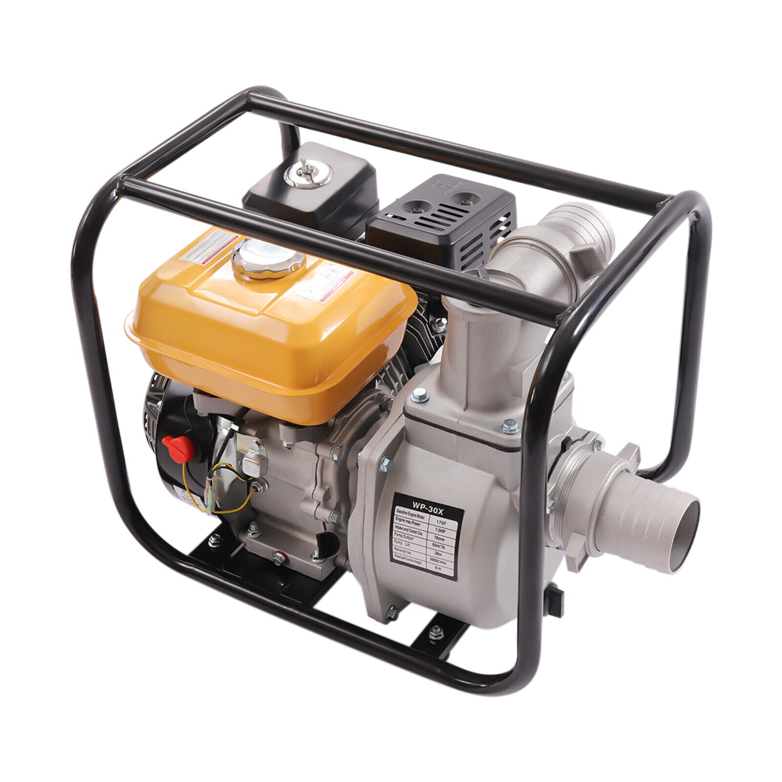 7.5HP 4-Stroke 3" Inch Gasoline Water Pump 210CC Gas Powered Water Transfer Pump