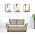 thumbnail image 2 of HomeRoots 515685 62 in. Leather Standard Love Seat, Beige & Black, 2 of 3