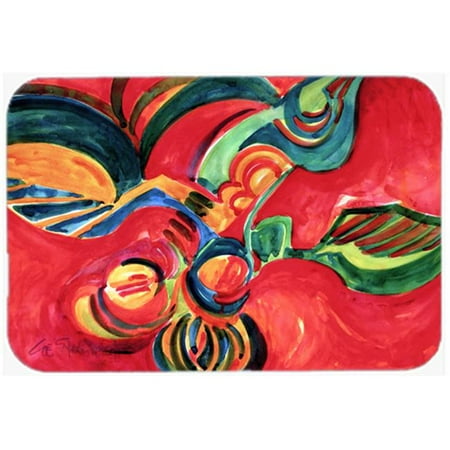 

15 x 12 in. Red Flowers and berries Glass Cutting Board Large