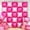 Pink, variant on LQQBOX Black and White Square Foil Balloon Wall, 25 PCS Double Sided Balloons Flat Square Balloon Backdrop for Checkerboard Racing Themed Birthday Party Background Decoration