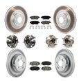 thumbnail image 1 of Transit Auto Front Rear Hub Bearings Assembly Coated Disc Brake Rotors and Semi-Metallic Pads Kit (10Pc) for Car 2012 Hyundai Genesis 3.8L - Left Right Side (Driver Passenger) KBB-114674, 1 of 11