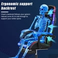 thumbnail image 4 of Thehsnt Gaming Chair, Height Adjustable Backrest with Wireless-compatible Speakers LED Light, 4 of 9