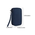 thumbnail image 3 of Digital Accessory Storage Bag, Multi Layer Portable Organizer for Hard Drive Power Bank Earphones, Waterproof Travel Case with Handle Compact Lightweight, Navy, 3 of 6