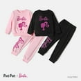thumbnail image 7 of Barbie Toddler Girls Sweatshirts Character Letter Print Cotton Pullover and Elasticized Pants 2 Pieces Outfits Sets Sizes 2-6, 7 of 7