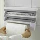 thumbnail image 5 of Aluminum foil and cling film dispenser, equipped with sharp blades and storage rack. This kitchen accessory is suitable for bathroom and kitchen, meas, 5 of 5
