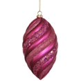 thumbnail image 1 of Magenta Mat-Glitter Tourbillon Spirale Ornement Drop - 8 Po, 1 of 1