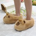 thumbnail image 3 of Capibala lindas Zapatillas de felpa para niñas en casa, bolsa de animales conejillo de indias de agua y zapatos cálidos antideslizantes de algodón, zapatillas para parejas, 3 of 5