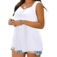 thumbnail image 3 of Sweat Heart Neck Women Plus Size Sleeveless Tank Tops Summer Causal Shirt, 3 of 4
