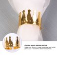 thumbnail image 3 of ELAYARD Set of 4 Alloy Candlestick Napkin Rings in Gold, Creative Festive Napkin Holders for Restaurant Use, 3 of 5