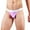 Pink, variant on Mens Silk Underwear Briefs Cool Stylish Lightweight Soft Breathable Solid Magnetic Underpant Red L
