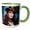 Green/White, variant on 3drose, Breathtaking Fantastic Woman Beauty - Captain or Commander in Uniform, 15oz Mug