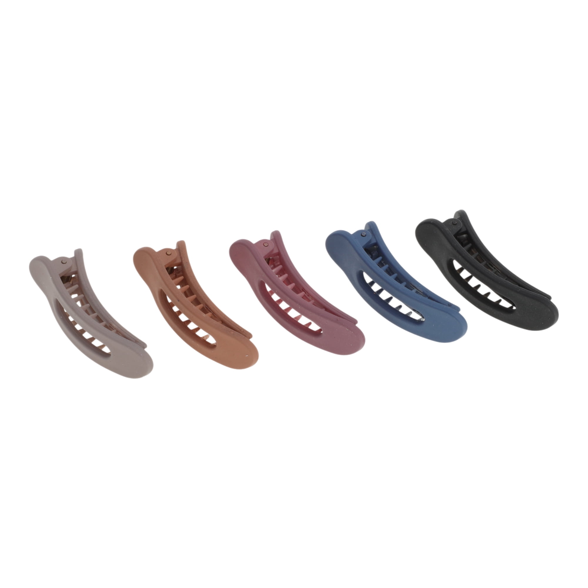 Unique Bargains Fashion Hollow-out Hair Clips Accessories Blue,Gray,Black,Red,Orange 5Pcs