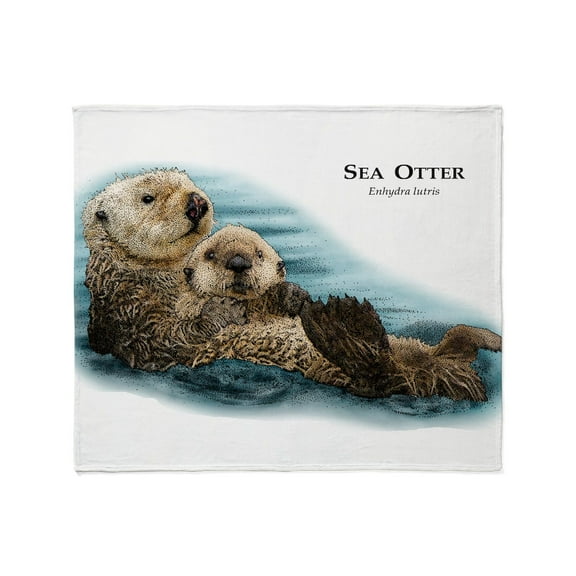 CafePress - Sea Otter Throw Blanket - Soft Fleece Throw Blanket, 50"x60" for All Ages