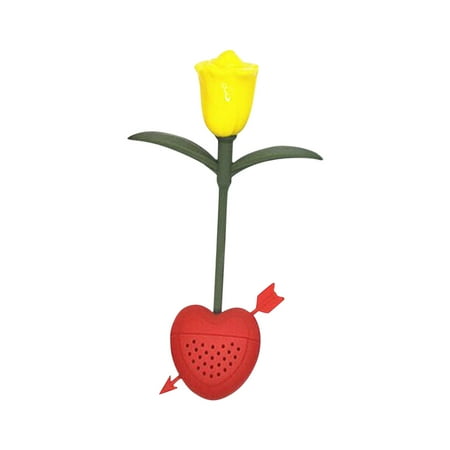 

GiliGiliso Mother s Day Roses Have You In Their Hearts Silicone Tea Maker Silicone Love Tea Filter Silicone Flower Tea Bag