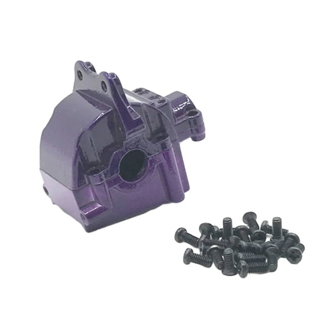 Xingzhi 1pieces 1/14 Gear Box RC Upgrade Part Aluminum Alloy Wear And Crash Resistant Rc Gear Box For Wltoys 144001 RC Car Part Purple