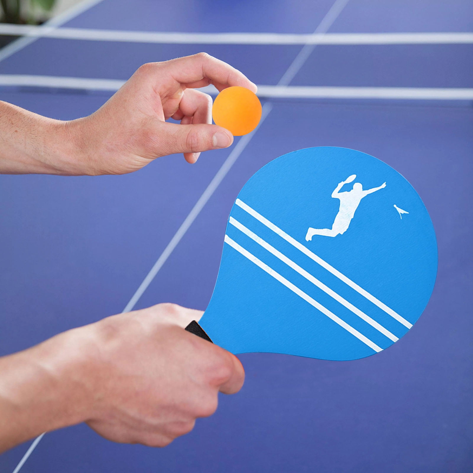 Sioweci Beach Badminton Racket Set Premium Wood Racket Ball Game Outdoor Sports Toys for Kids Adults Family Fun Beach Yard Party Supplies 1 Set