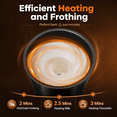 thumbnail image 3 of 4-in-1 Milk Frother, Milk Frother and Steamer, Auto Shut-Off Coffee Frother with Hot & Cold Foam, Quiet Design Frother Machine for Latte, Cappuccino, Macchiato, 3 of 8